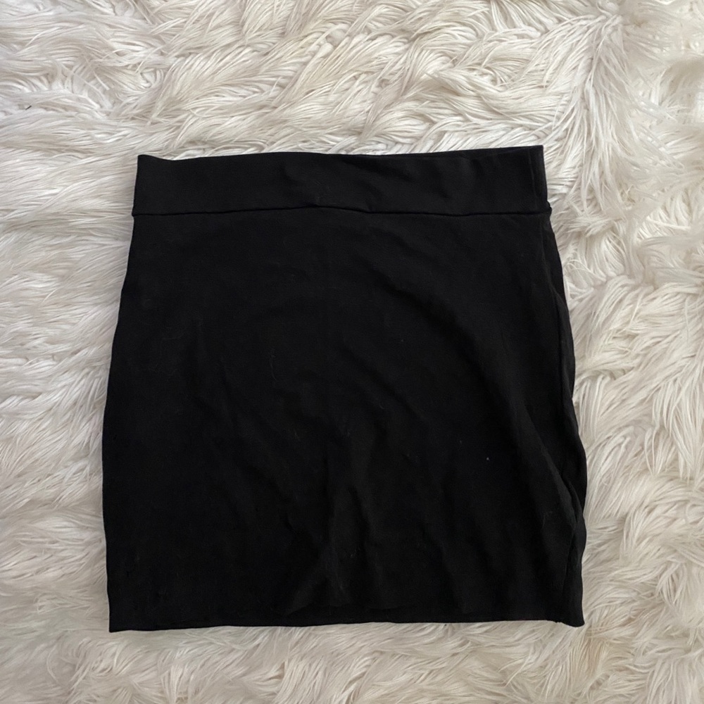 Fashion nova black cotton short skirt
